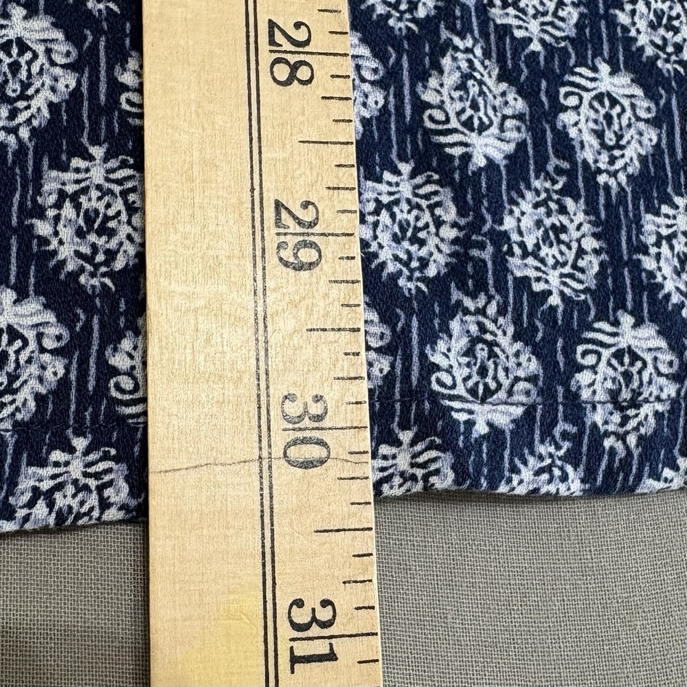Pure Jill Tagged XL Tall Fits like a 2X Blue White Print Tunic Oversized Boho - Picture 8 of 10